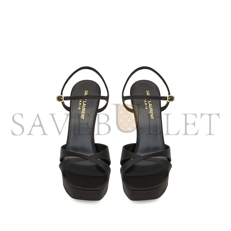 YSL DEBBIE PLATFORM SANDALS IN SATIN CREPE 7996999QNAO1000